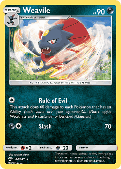 Weavile 86, Burning Shadows