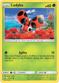 Ledyba Pokémon TCG card art