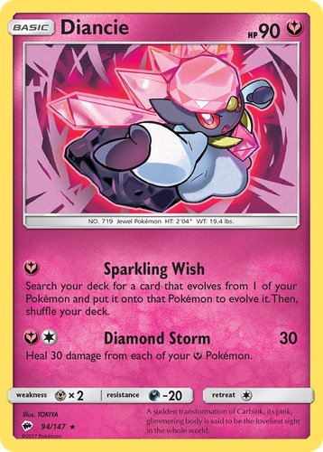 Diancie 94, Burning Shadows