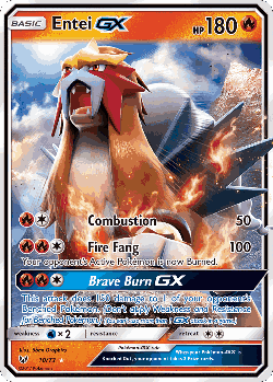 Entei-GX Pokémon TCG card art