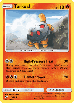 Torkoal Pokémon TCG card art