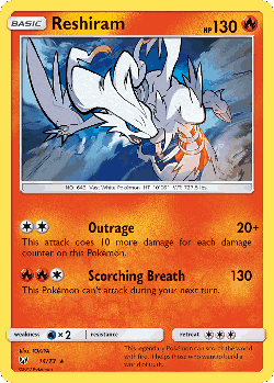 Reshiram Pokémon TCG card art