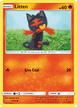 Litten Pokémon TCG card art