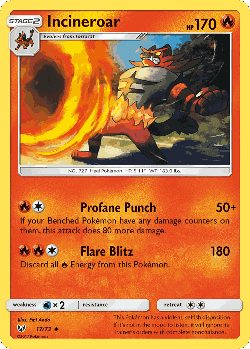 Incineroar Pokémon TCG card art