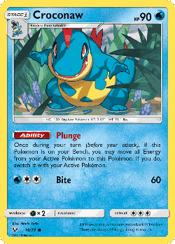 Croconaw Pokémon TCG card art