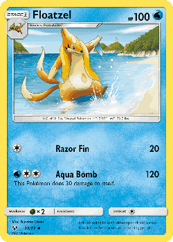 Floatzel Pokémon TCG card art