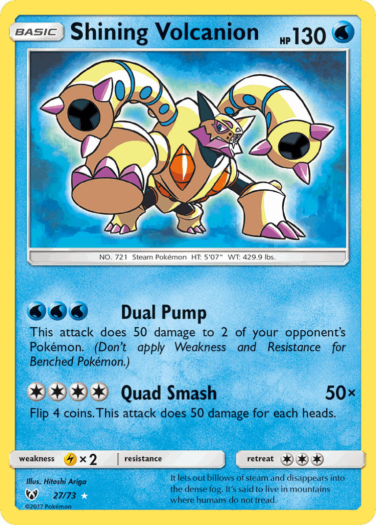 Shining Volcanion #27 from Shining Legends - Rare Shining - Illustrated by Hitoshi Ariga