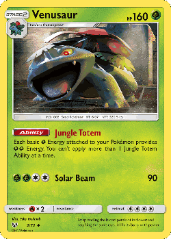 Venusaur Pokémon TCG card art