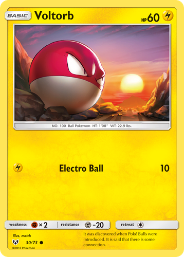 Voltorb #30 from Shining Legends - Common - Illustrated by match