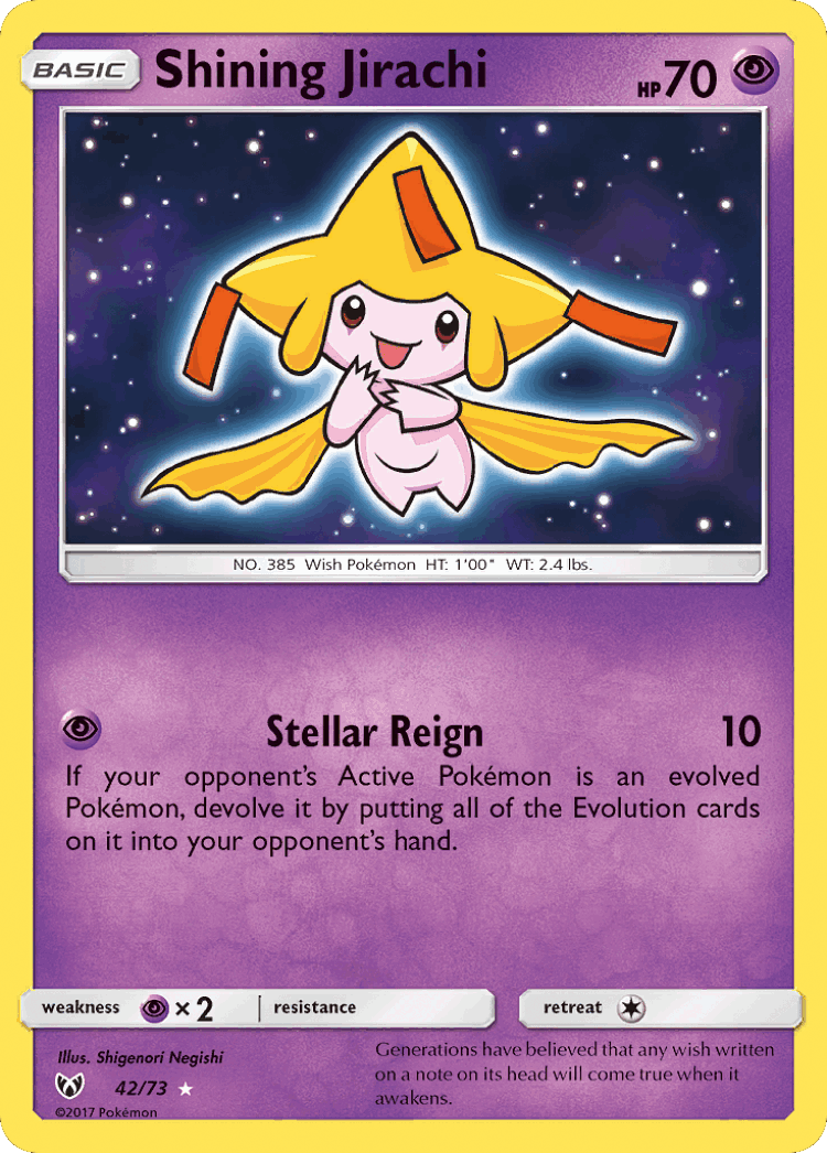 Shining Jirachi #42 from Shining Legends - Rare Shining - Illustrated by Shigenori Negishi