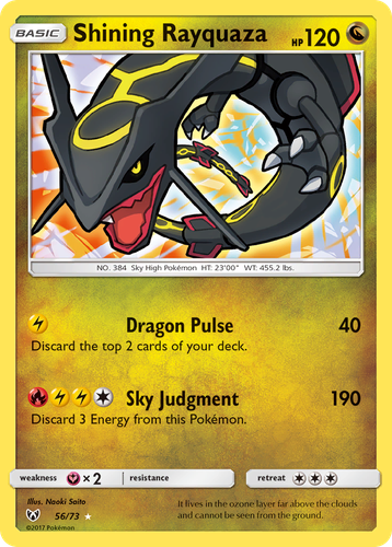 Shining Rayquaza #56 from Shining Legends - Rare Shining - Illustrated by Naoki Saito