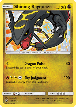Shining Rayquaza card art