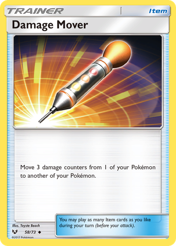Damage Mover #58 from Shining Legends - Uncommon - Illustrated by Toyste Beach