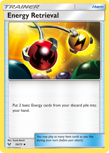 Energy Retrieval #59 from Shining Legends - Uncommon - Illustrated by Toyste Beach