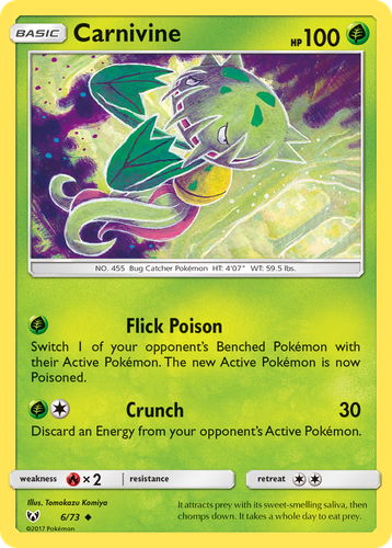 Carnivine #6 from Shining Legends - Uncommon - Illustrated by Tomokazu Komiya