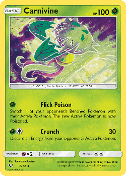 Carnivine Pokémon TCG card art