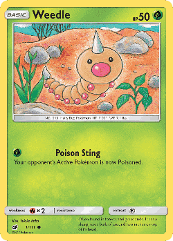 Weedle Pokémon TCG card art