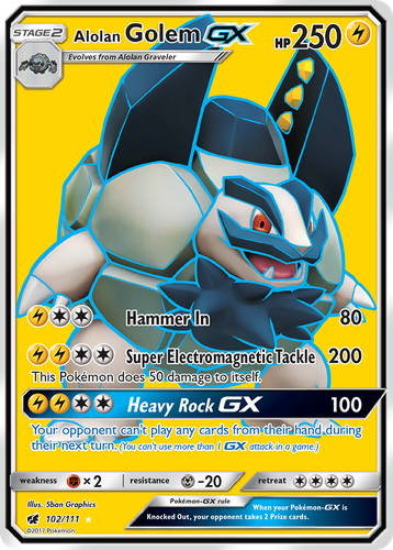 Alolan Golem-GX 102, Crimson Invasion