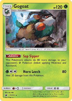 Gogoat Pokémon TCG card art