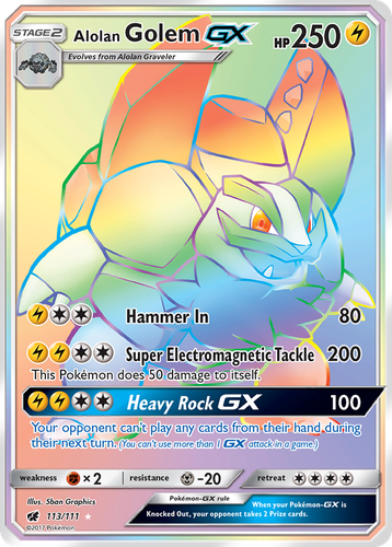 Alolan Golem-GX 113, Crimson Invasion