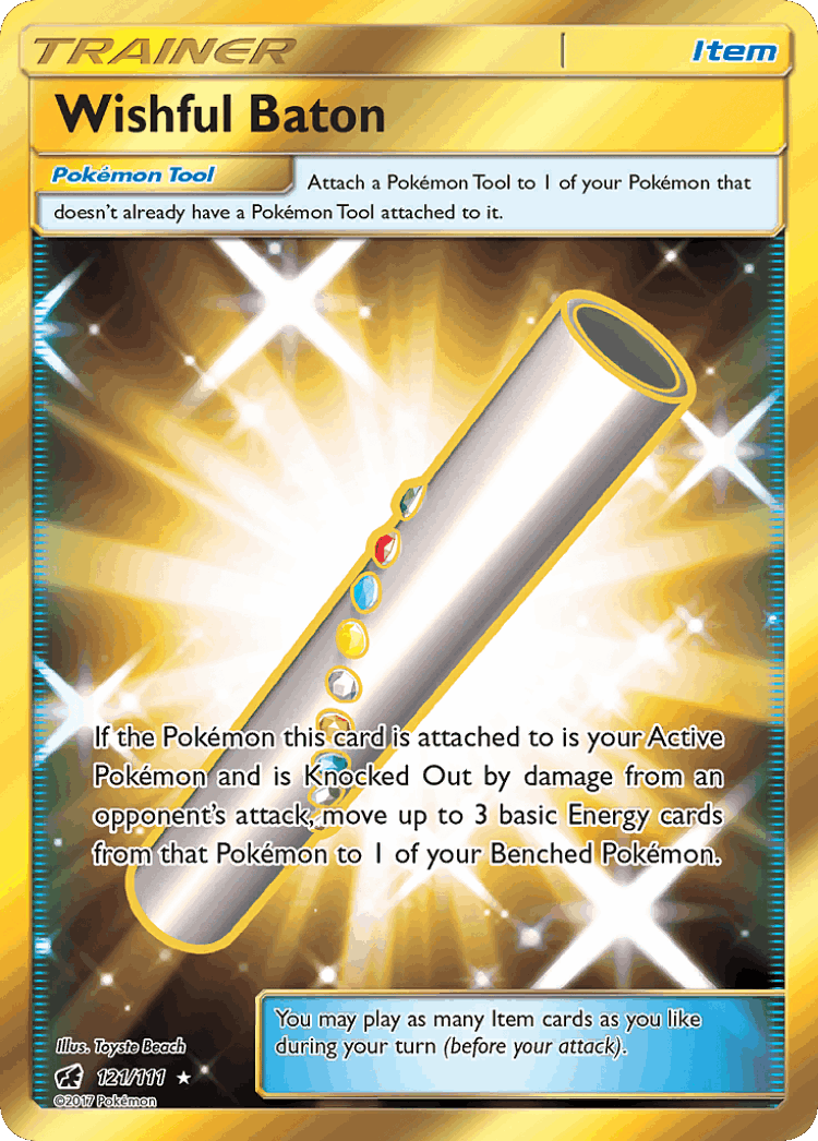 Wishful Baton #121 from Crimson Invasion - Rare Secret - Illustrated by Toyste Beach