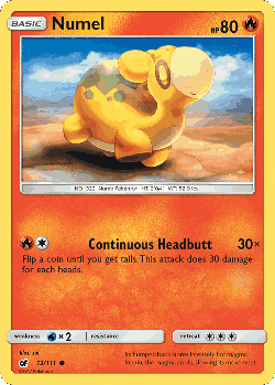 Numel Pokémon TCG card art