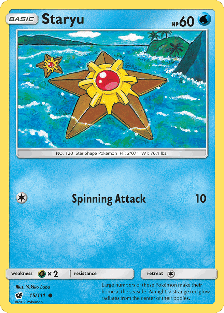 Staryu #15 from Crimson Invasion - Common - Illustrated by Yukiko Baba