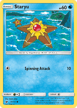 Staryu Pokémon TCG card art
