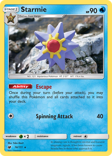 Starmie #16 from Crimson Invasion - Rare - Illustrated by Yuka Morii