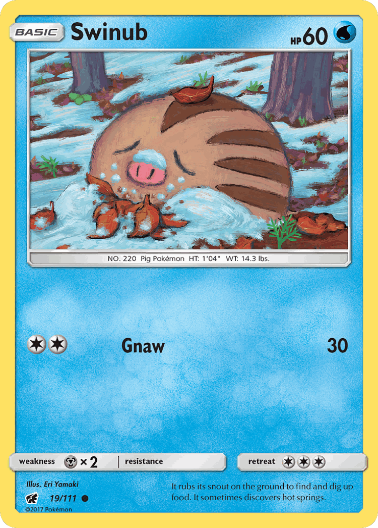 Swinub #19 from Crimson Invasion - Common - Illustrated by Eri Yamaki
