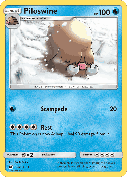 Piloswine Pokémon TCG card art