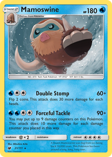Mamoswine Pokémon TCG card art