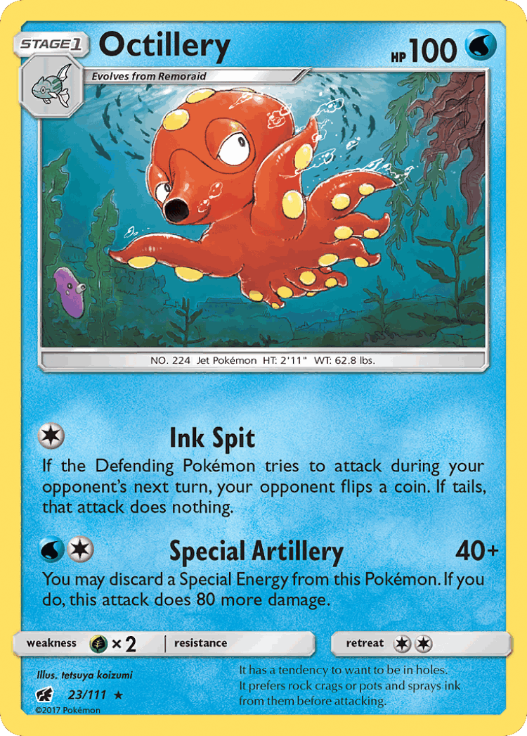 Octillery #23 from Crimson Invasion - Rare - Illustrated by tetsuya koizumi