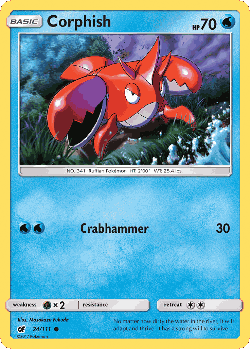 Corphish Pokémon TCG card art