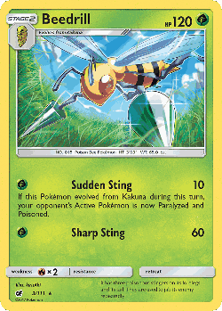 Beedrill Pokémon TCG card art