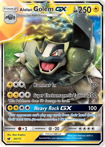 Alolan Golem-GX 34, Crimson Invasion