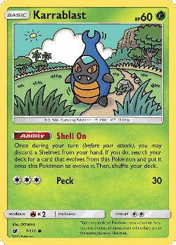 Karrablast Pokémon TCG card art