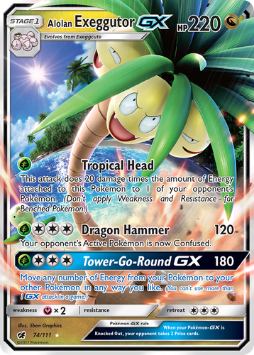 Alolan Exeggutor-GX 74, Crimson Invasion