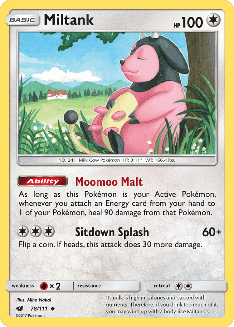 Miltank #78 from Crimson Invasion - Uncommon - Illustrated by Mina Nakai
