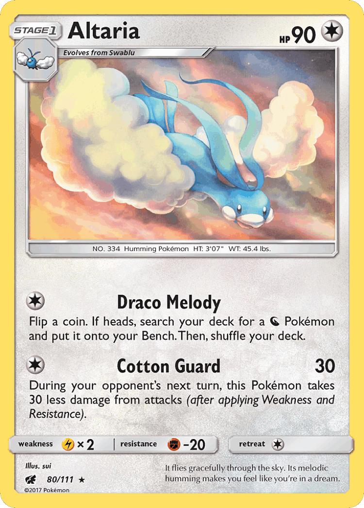 Altaria #80 from Crimson Invasion - Rare - Illustrated by sui