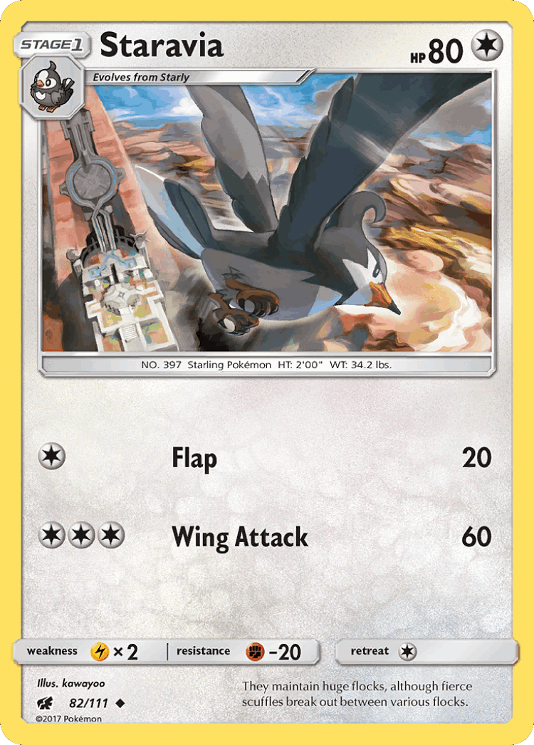 Staravia #82 from Crimson Invasion - Uncommon - Illustrated by kawayoo