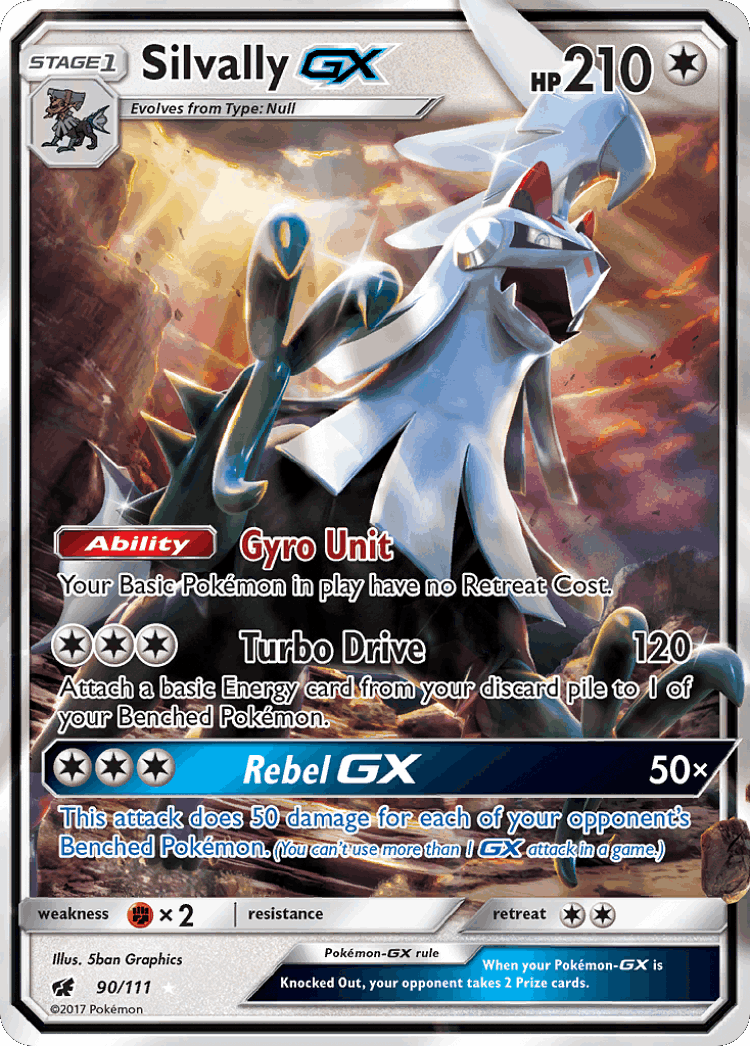 Silvally-GX #90 from Crimson Invasion - Rare Holo GX - Illustrated by 5ban Graphics