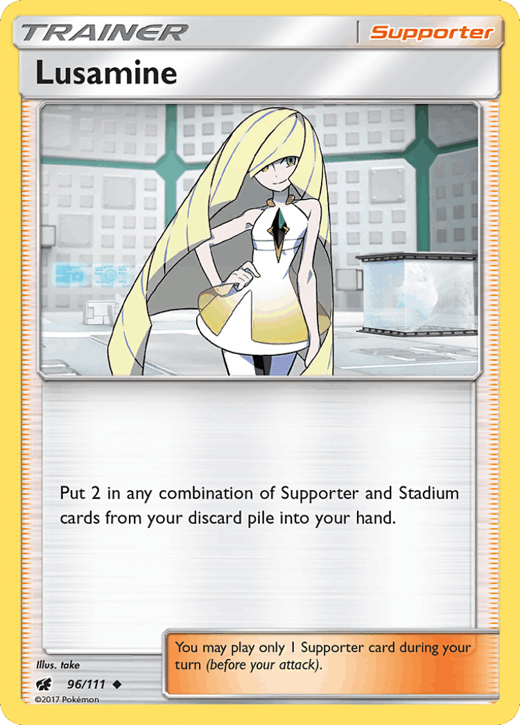 Lusamine #96 from Crimson Invasion - Uncommon - Illustrated by take