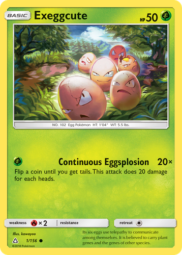 Exeggcute #1 from Ultra Prism - Common - Illustrated by kawayoo