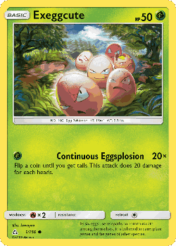 Exeggcute Pokémon TCG card art