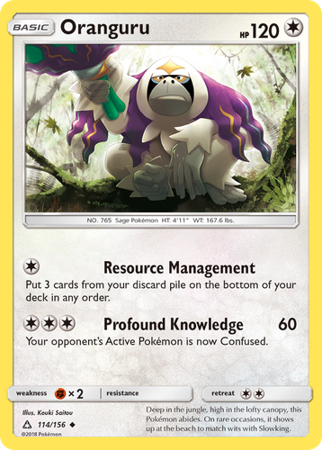 Oranguru #114 from Ultra Prism - Uncommon - Illustrated by Kouki Saitou
