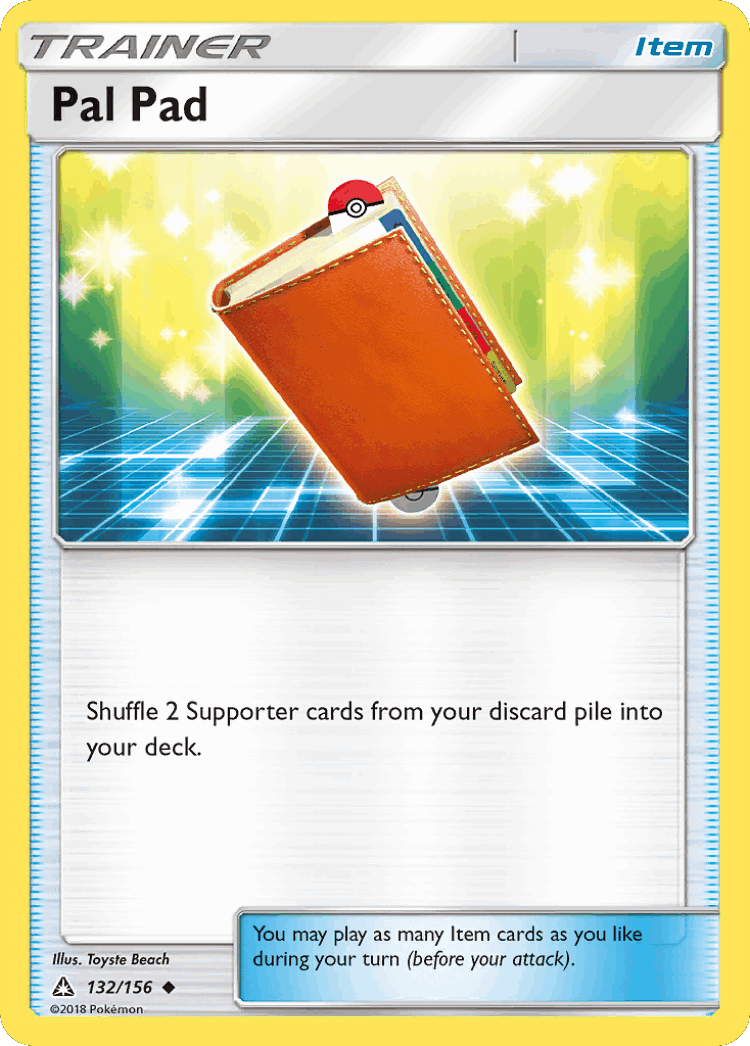 Pal Pad #132 from Ultra Prism - Uncommon - Illustrated by Toyste Beach