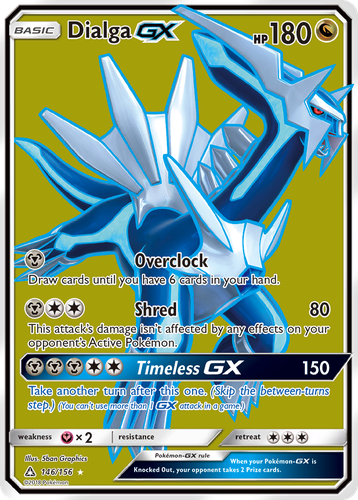 Dialga-GX #146 from Ultra Prism - Rare Ultra - Illustrated by 5ban Graphics