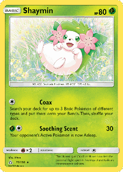 Shaymin Pokémon TCG card art