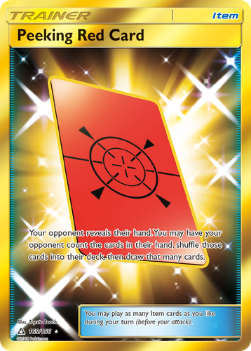 Peeking Red Card #169 from Ultra Prism - Rare Secret - Illustrated by Toyste Beach